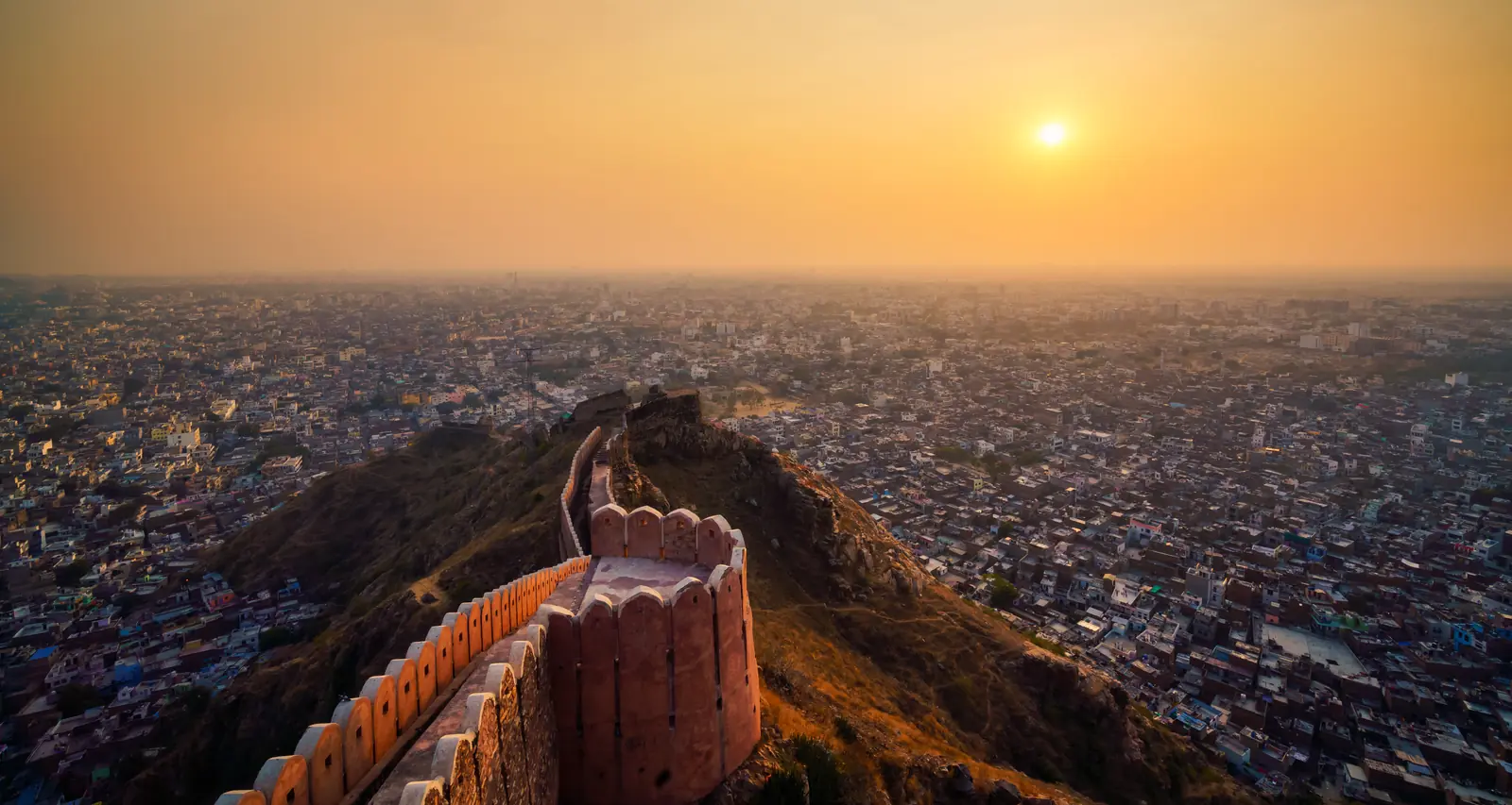 Nahargarh Kalesi gün batımında, Jaipur