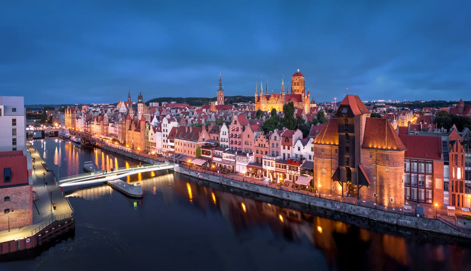 Gdańsk eski şehir panoraması